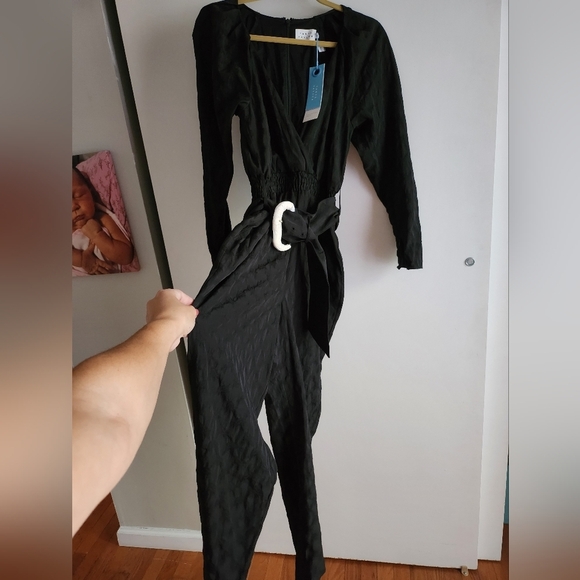 NWT *$595*TANYA TAYLOR Talisia Straight-Leg Belted Jumpsuit - Picture 8 of 8